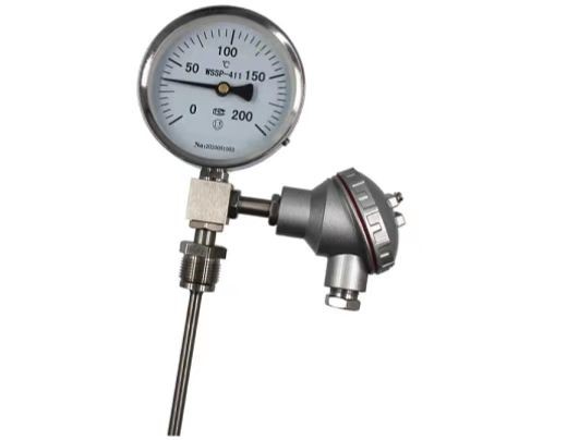 WSS系列帶熱電偶(阻)溫度變送器的雙金屬溫度計